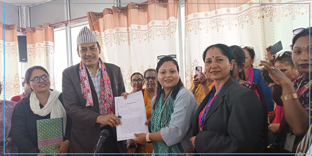 ईसीडी शिक्षकले बुझाए प्रदेश मन्त्रीलाई ६ बुँदे ज्ञापनपत्र